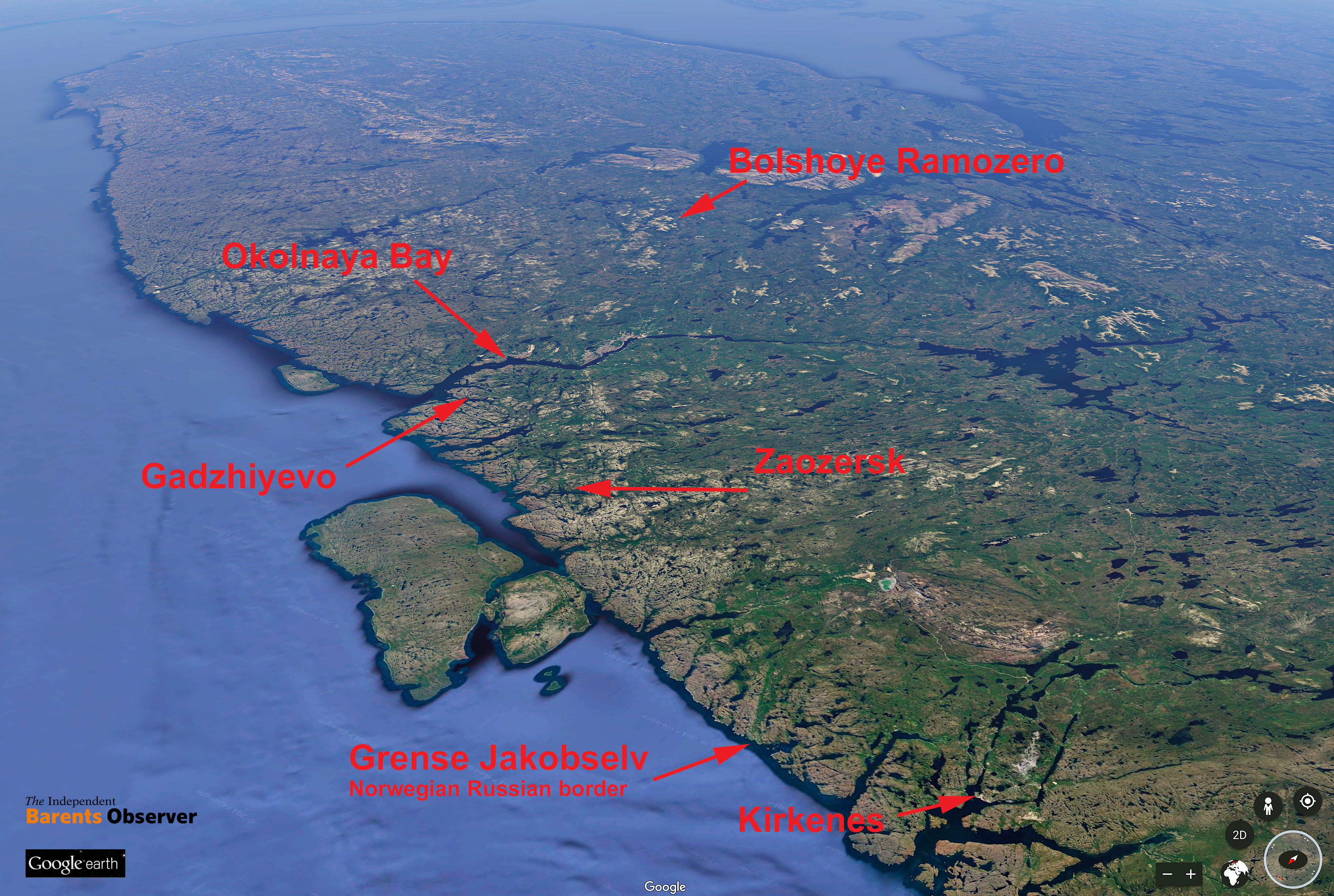 Image result for map gadzhiyevo naval base